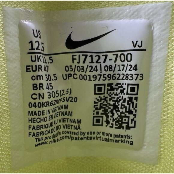 Nike Men Size 12.5 Free Metcon 6 Light Lemon Twist FJ7127-700 New Gym Shoe Green - Picture 8 of 9